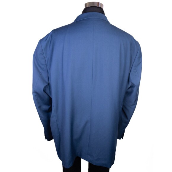 Alain Dupetit Sport Coat Jacket Blazer Sz 58L Poly Blend 2-Button Solid Blue NWT - Picture 10 of 16